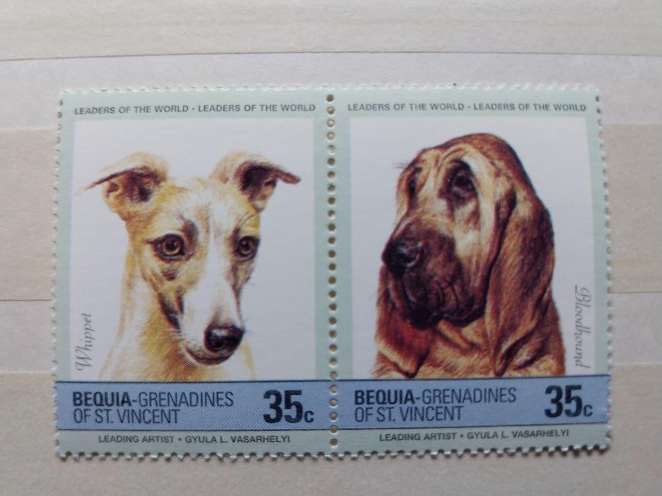Postzegels met hondenmotief - Bequia-Grenadines, Verzenden, Postfris, Dier of Natuur
