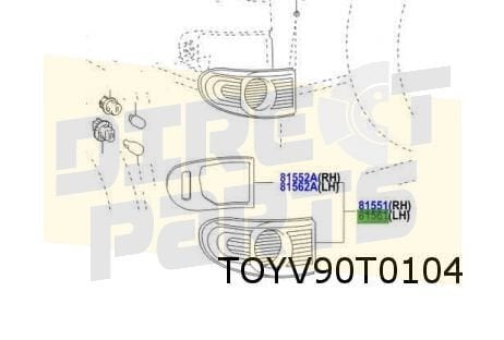 Toyota FJ-Cruiser achterlicht Rechts Origineel! 8155135341, -, Verzenden, -, Nieuw