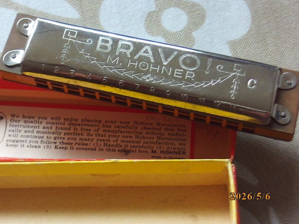 mondharmonica BRAVO ! type C Merk M Hohner + doosje 1953, Muziek en Instrumenten, Blaasinstrumenten | Mondharmonica's, Ophalen of Verzenden