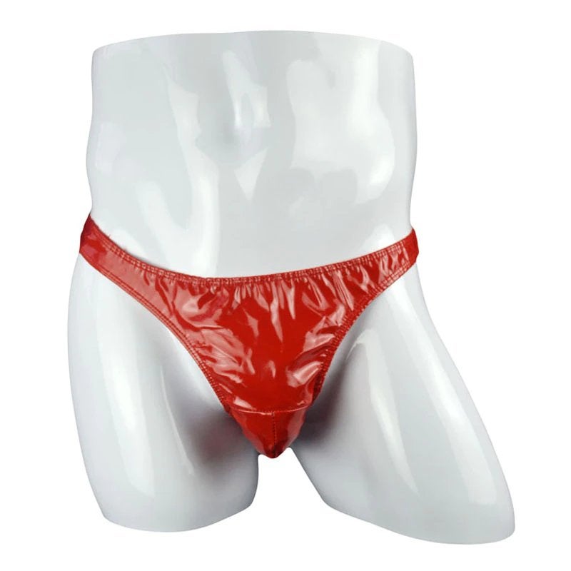 Heren rode kunstleren slip, Verzenden, Rood, Slip