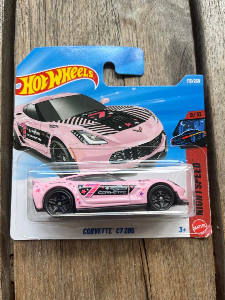 Hot Wheels Corvette C7 Z06 Roze - Nieuw in verpakking, Ophalen of Verzenden, Nieuw, Auto
