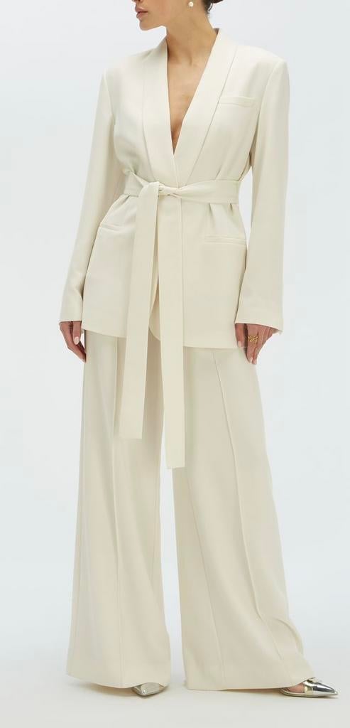 2 delige set. Creme JoshV, Josh V blazer & pantalon S, Ophalen of Verzenden, Nieuw, Maat 36 (S), Wit