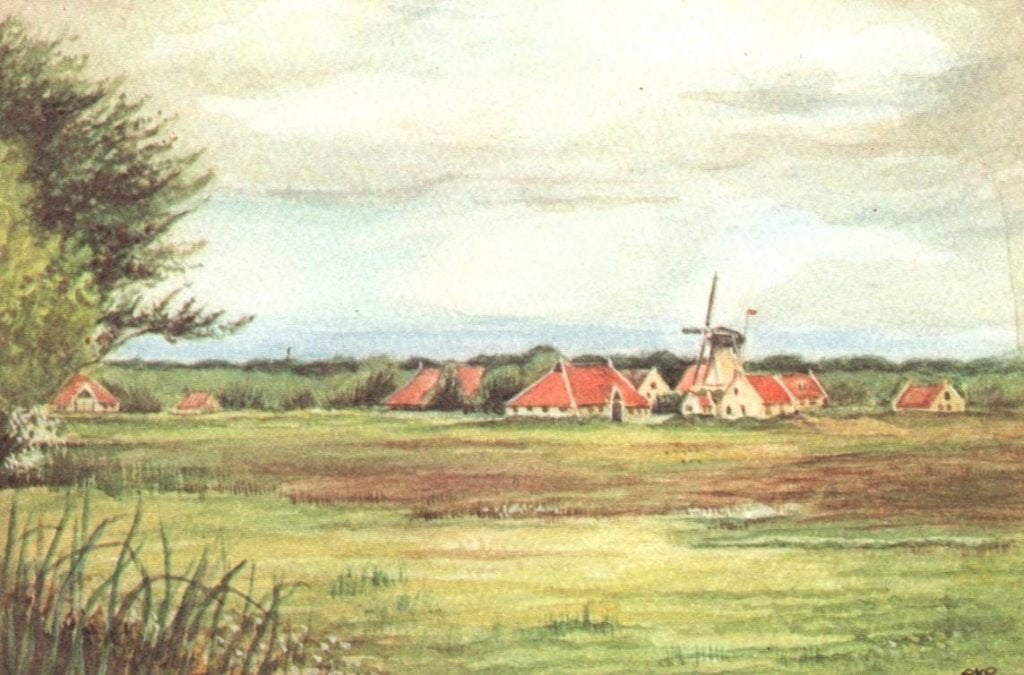 Terschelling. Molen de Formerum. 1985 -na aquarel-, Ophalen, 1960 tot 1980, Ongelopen, Waddeneilanden