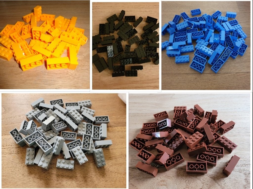 NIEUW=MIX van 250x Dikke Lego basis bouwstenen, Lego, Lego, Lego, Nieuw