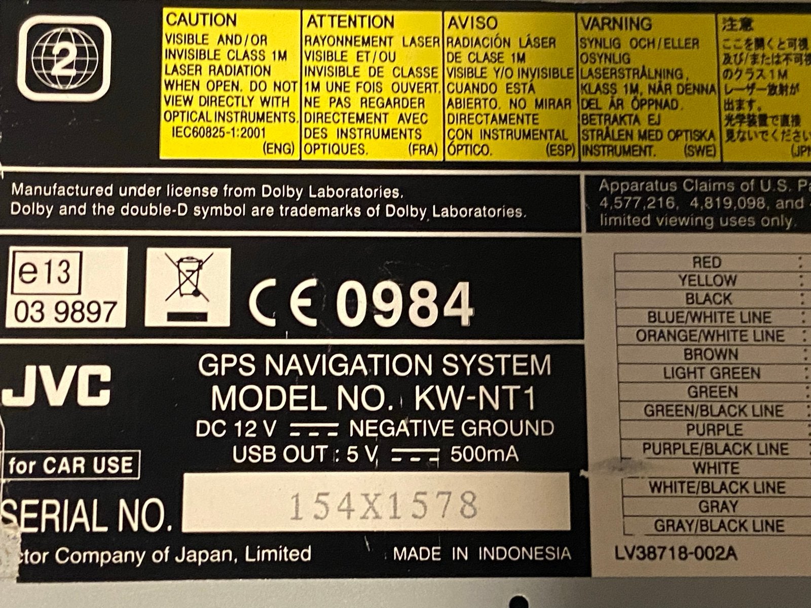 JVC KW-NT1 GPS Navigatiesysteem - Autoradio, Ophalen, Gebruikt