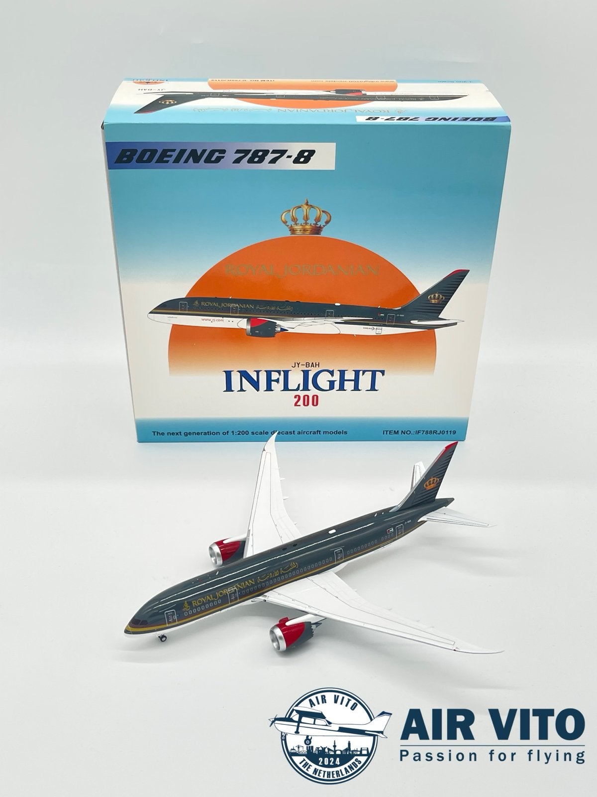Inflight 200 Boeing 787-8 Royal Jordanian JY-BAH Nieuw, 2992jb, Schaalmodel, Ophalen of Verzenden, Operations@airvito.com