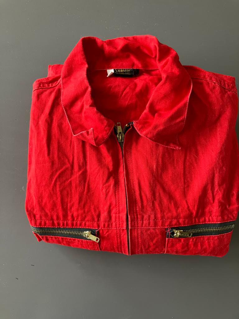 Rode overall  overal maat 56 - Sanfuh 100% katoen, Kleding | Heren, Ophalen of Verzenden, Gedragen