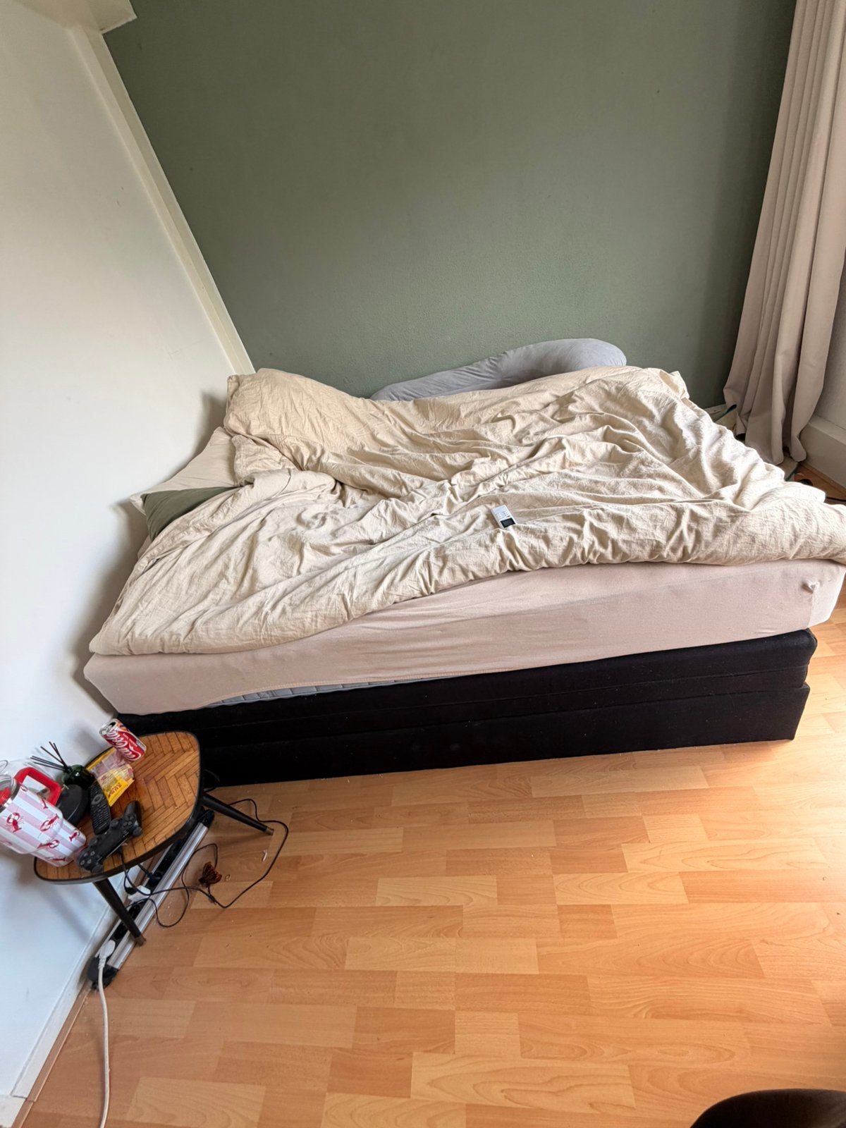Boxspring zgan 180x200, Ophalen, Tweepersoons, Zo goed als nieuw, 180 cm