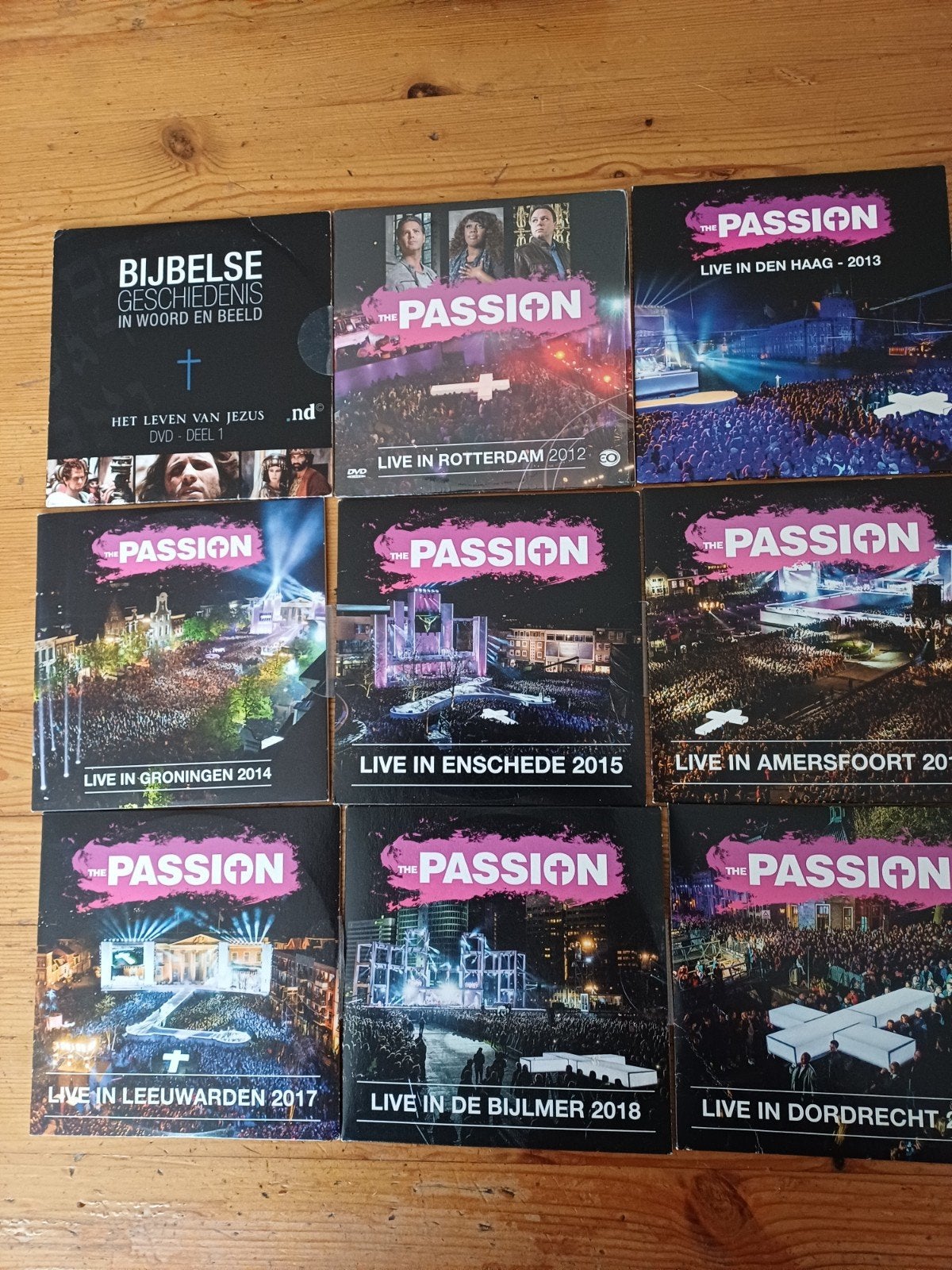 The Passion DVD collectie 2012-2019 + Bijbelse Geschiedenis, Alle leeftijden, Nederlands, Zo goed als nieuw, Inclusief doosje