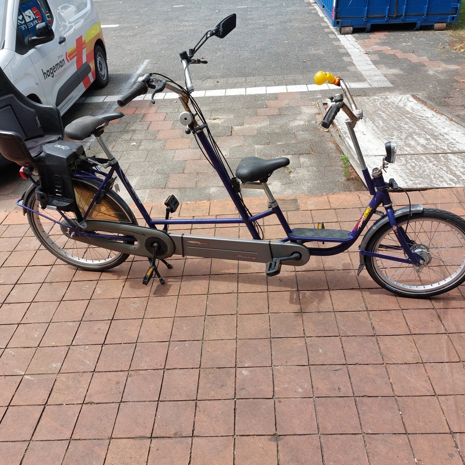Nijland Sunny Tandemfiets met Kinderzitje, Ophalen of Verzenden