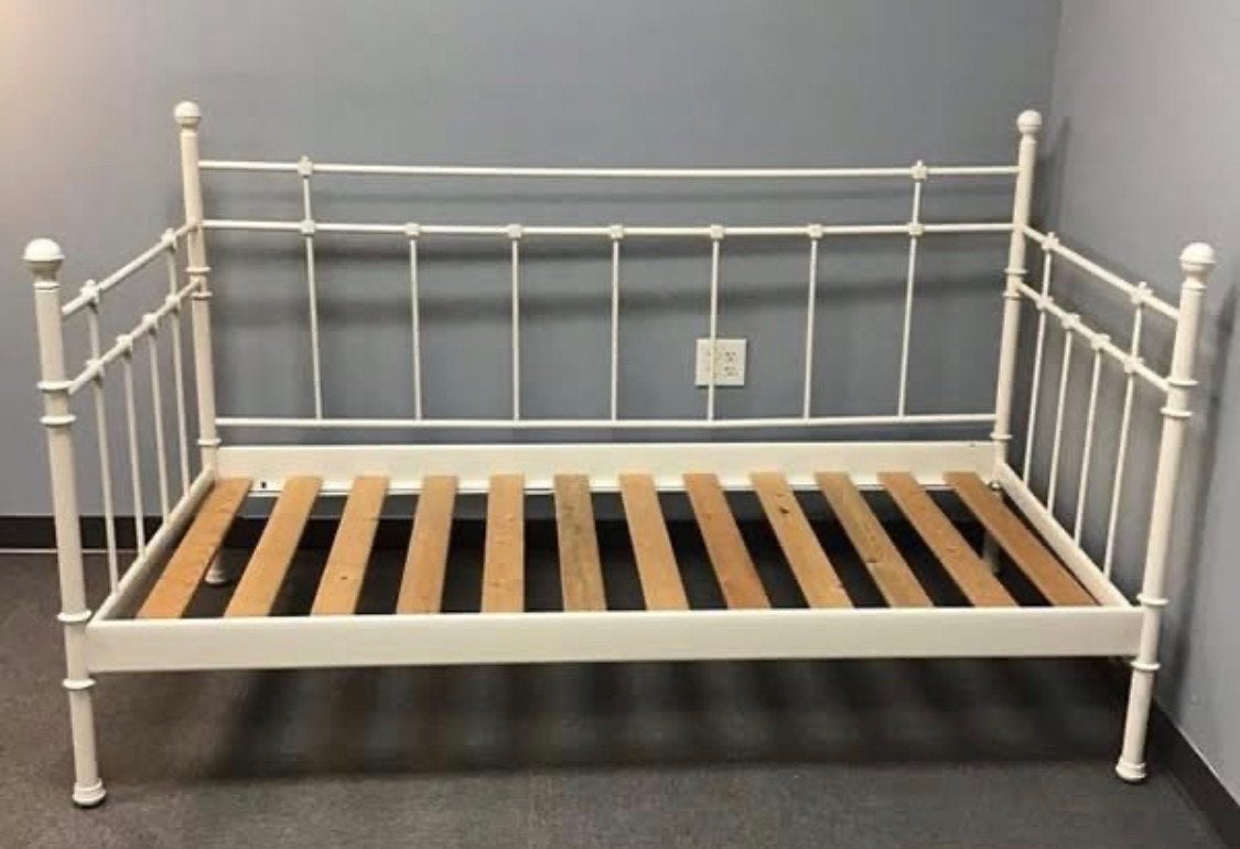 IKEA Tromnes bed - wit (excl. schroeven), Ophalen, Gebruikt, 90 cm, Eenpersoons