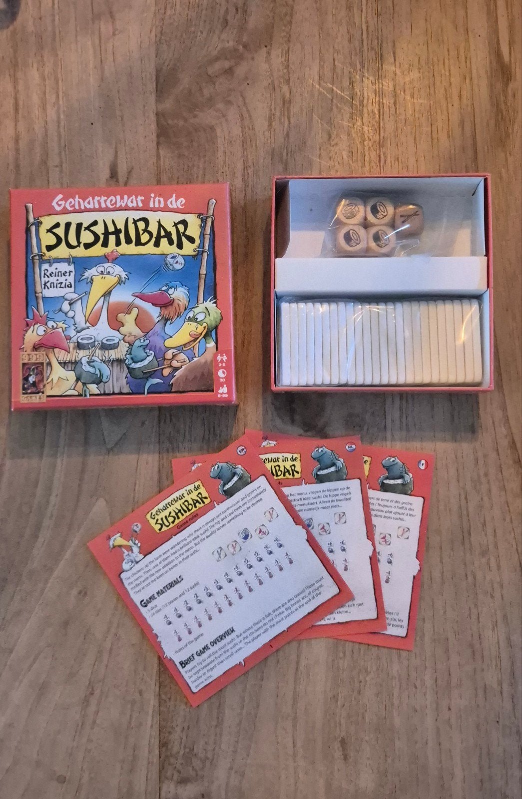 Geharrewar in de Sushibar - Bordspel, Drie of vier spelers, Ophalen of Verzenden, Nieuw, Reiner Knizia