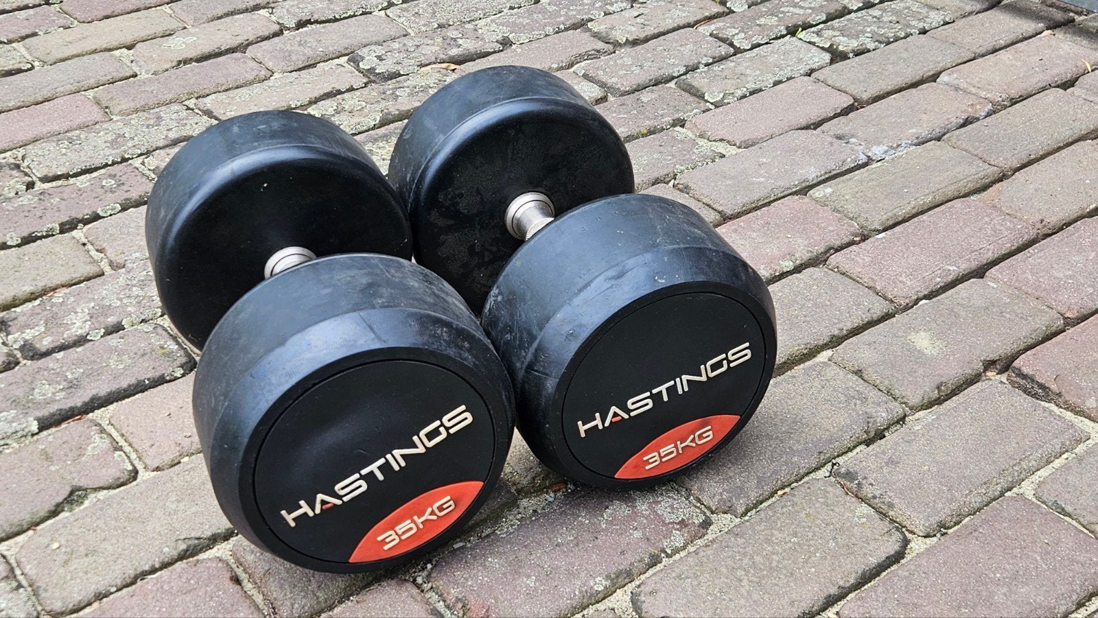 Professionele dumbbells van 35 kg, Ophalen, Zo goed als nieuw, Armen, Dumbbell