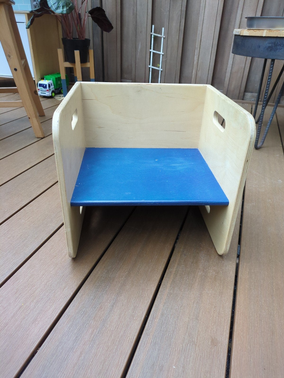Houten kinderstoel / krukje - multifunctioneel, Ophalen, Gebruikt, Stoel