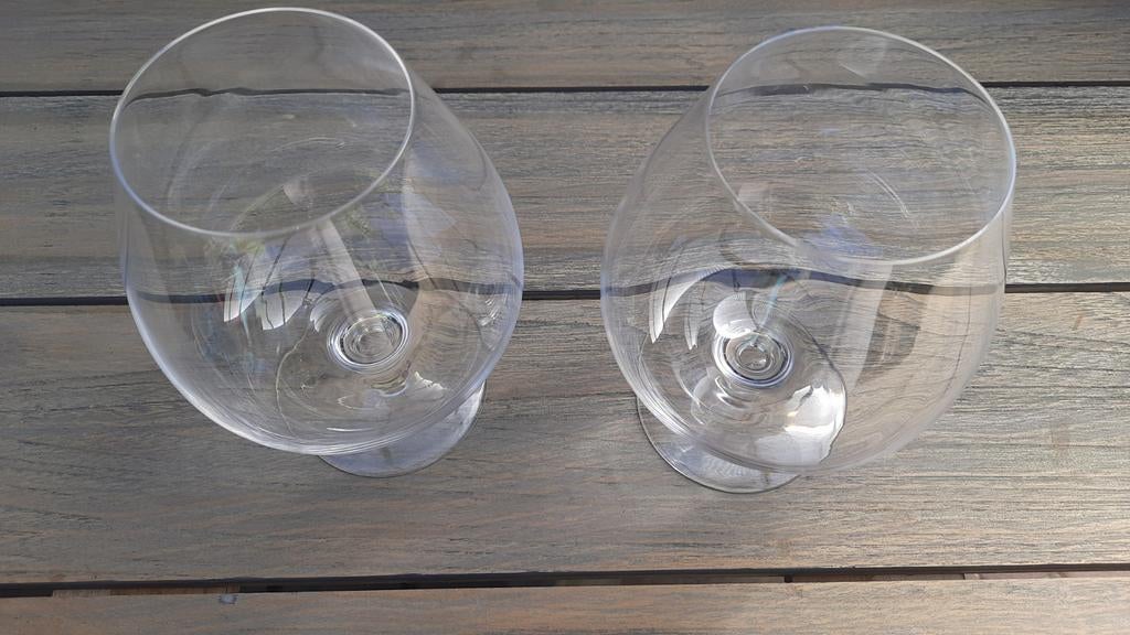 2 Grote Cognac Glazen, Antiek en Kunst, Antiek | Glas en Kristal, Ophalen of Verzenden