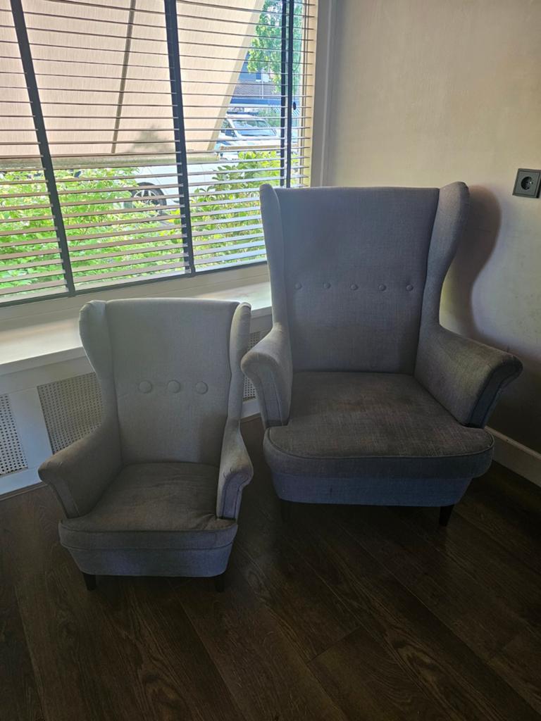 IKEA STRANDMON kinderfauteuil donkergrijs, Ophalen of Verzenden