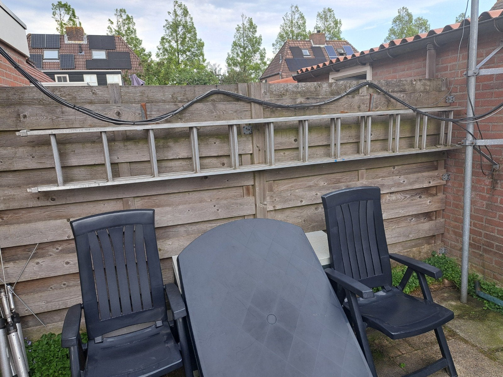2x12 aluminium ladder in nette staat, Ophalen, Gebruikt, 4 meter of meer