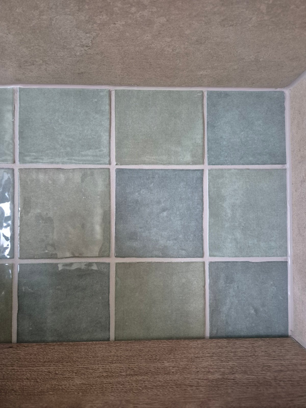 Blauwgroene tegeltjes (2 dozen, 1 m²) - Nieuw, Ophalen, Nieuw, Minder dan 20 cm, Minder dan 20 cm