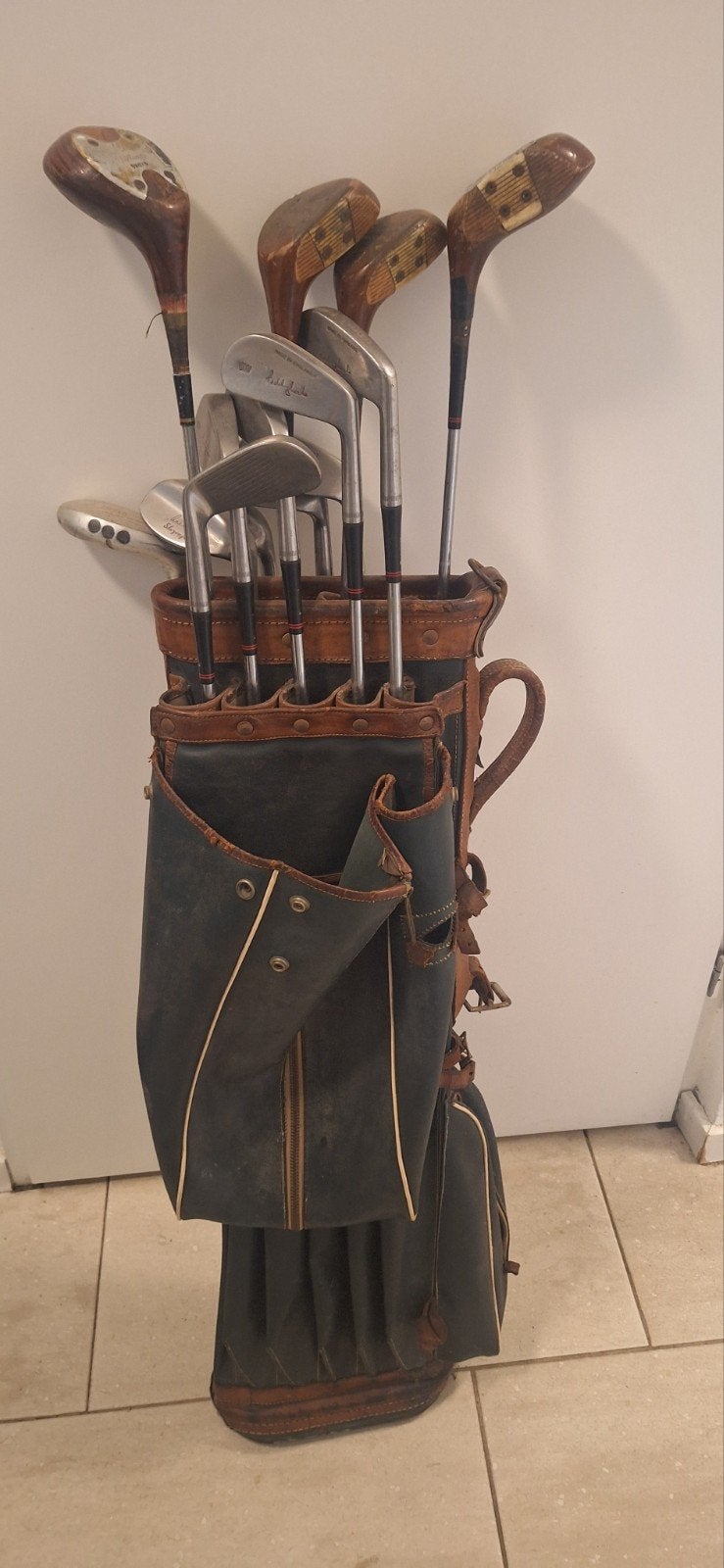 Vintage Golfset met Leren Golftas - Graddidge Clubs