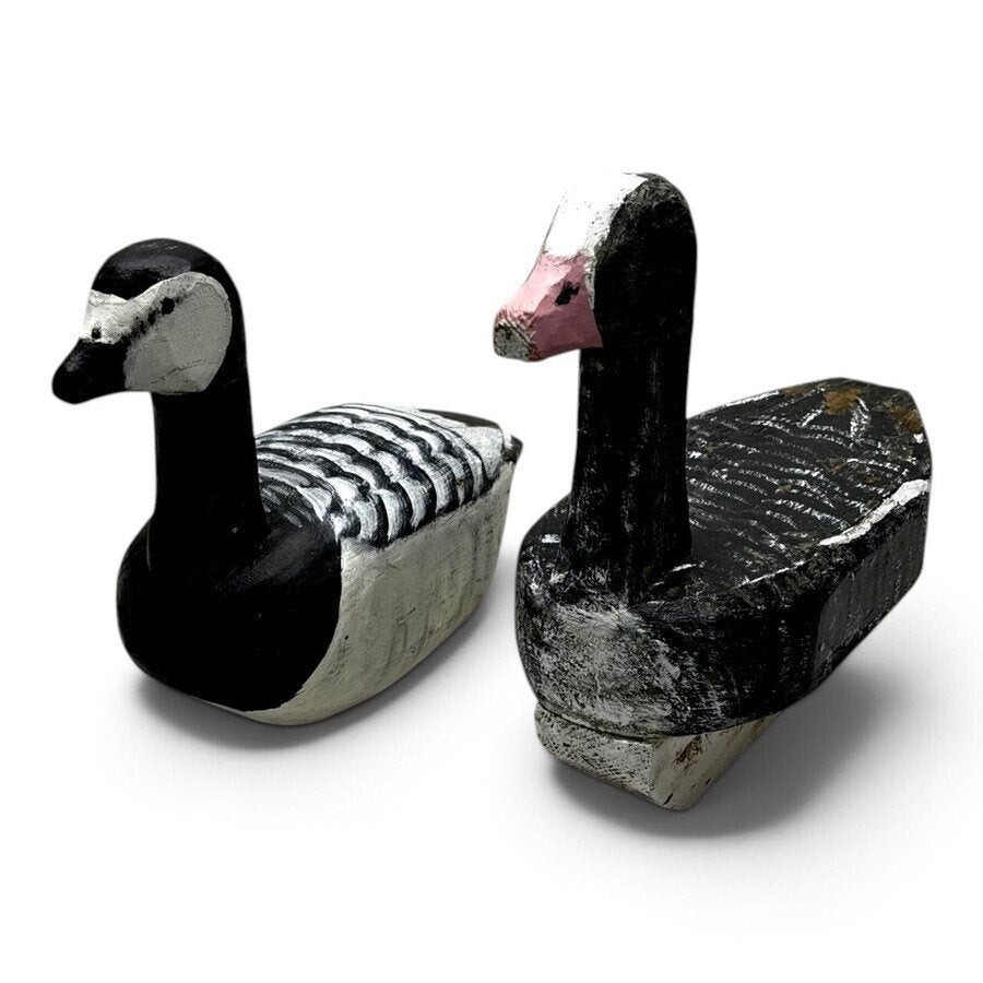 Lot van twee lokvogels, kolgans en brandgans, Ophalen of Verzenden, Gebruikt, Dier
