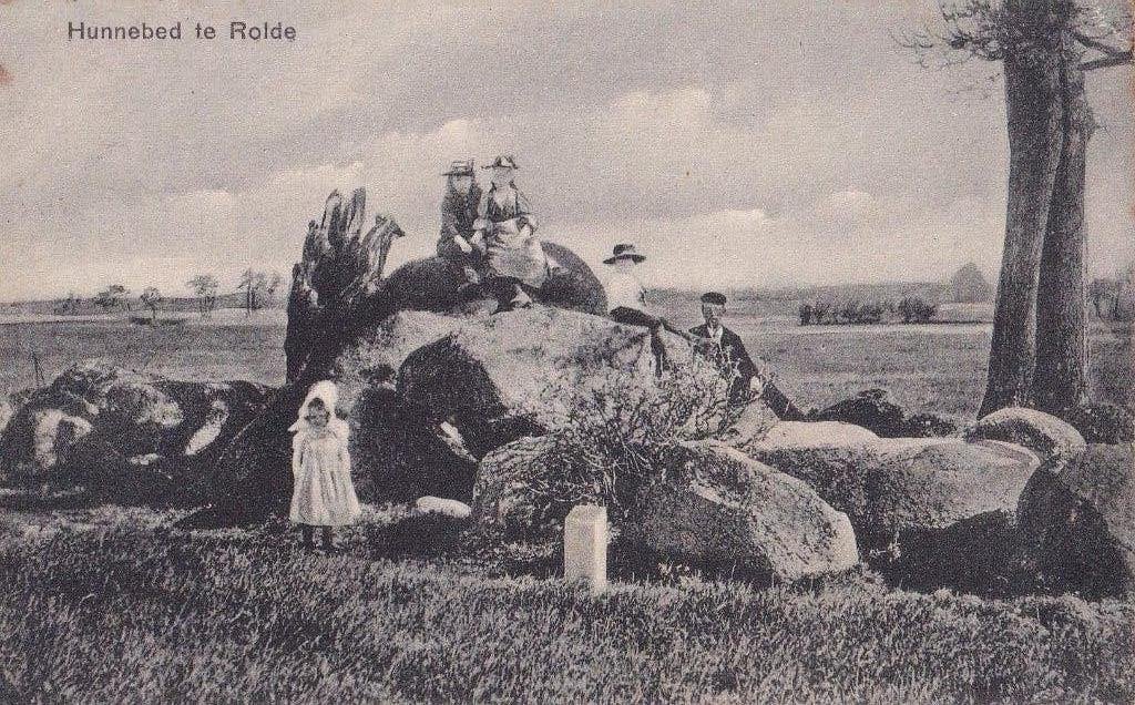Oude Ansichtkaart Hunebed te Rolde - Drenthe, Verzamelen, Verzenden, Voor 1920, Ongelopen, Drenthe