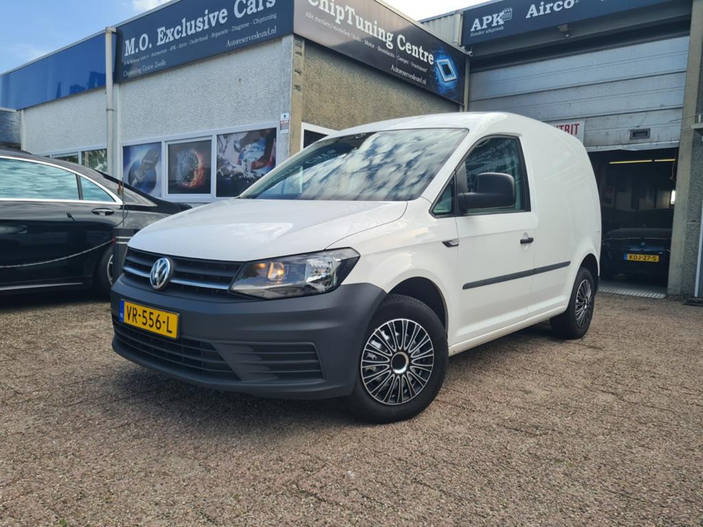 Volkswagen Caddy 1.6TDI 140pk 2015 Airco Schuifdeur EX BTW, Auto's, Voorwielaandrijving, Euro 5, Stof, Zwart