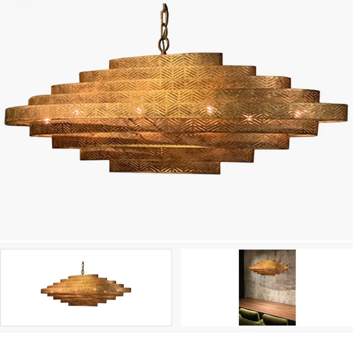 Hanglamp van Leclerq & Bouwman 120 cm, model Vegas, Ophalen, Zo goed als nieuw