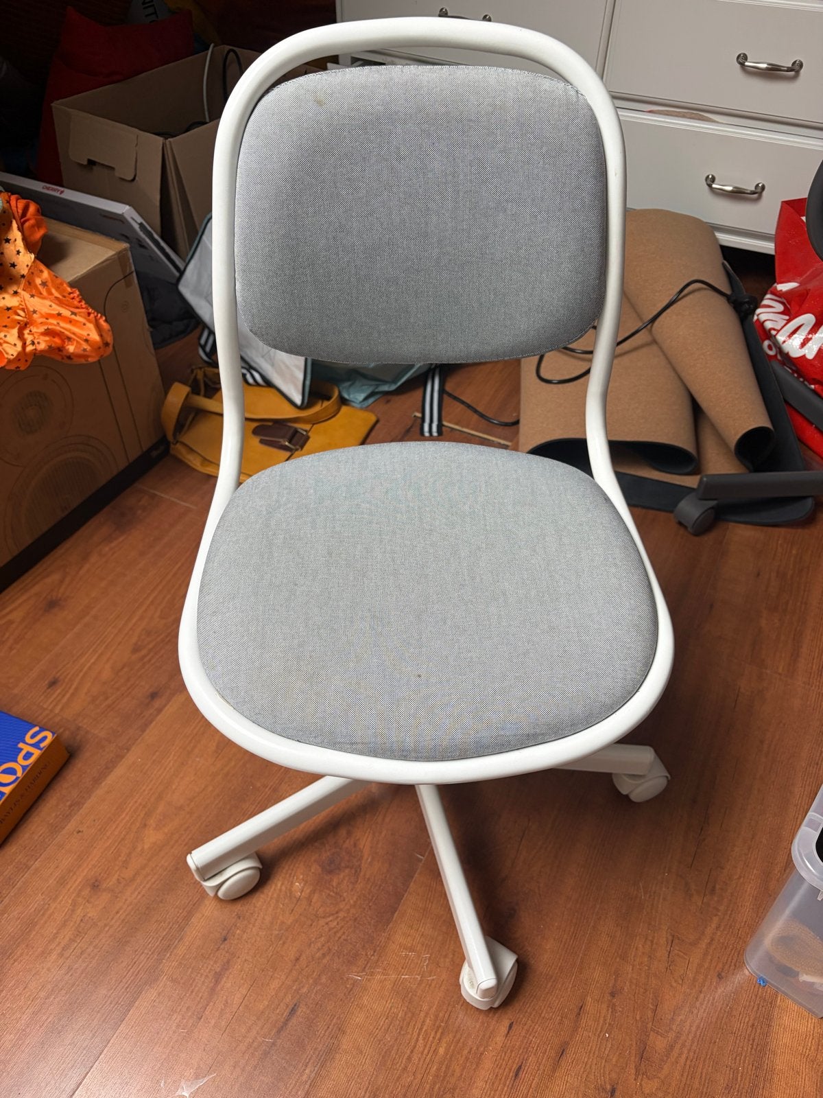 IKEA ÖRFJÄLL Bureaustoel - Wit/Lichtgrijs, Ophalen, Gebruikt, Wit, Bureaustoel
