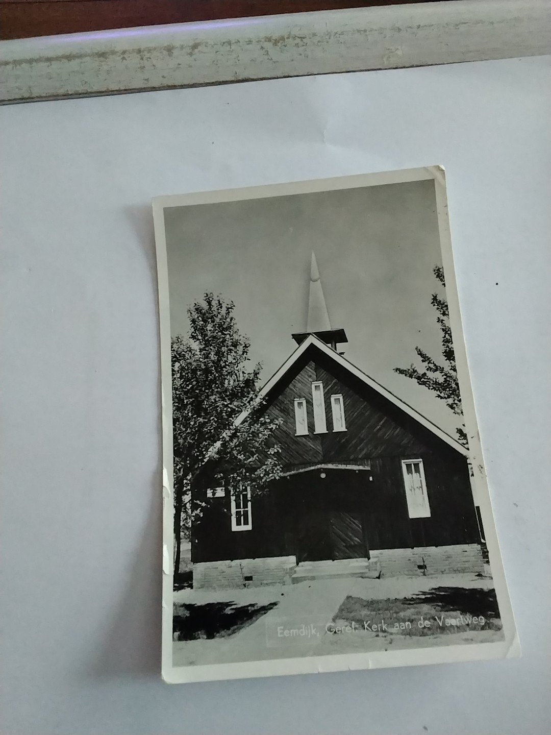 Oude Ansichtkaart Eemdijk, Geref. Kerk aan de Vaartweg, Ophalen of Verzenden