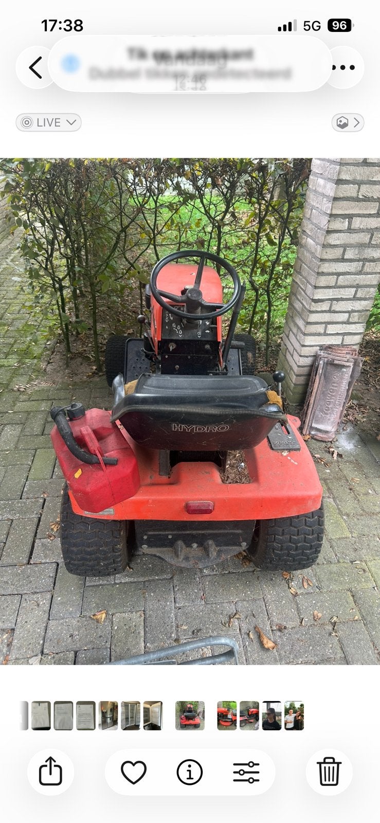 Stevige Ariens gebruikte zitmaaier, Tuin en Terras, Ophalen, Gebruikt, 90 tot 120 cm