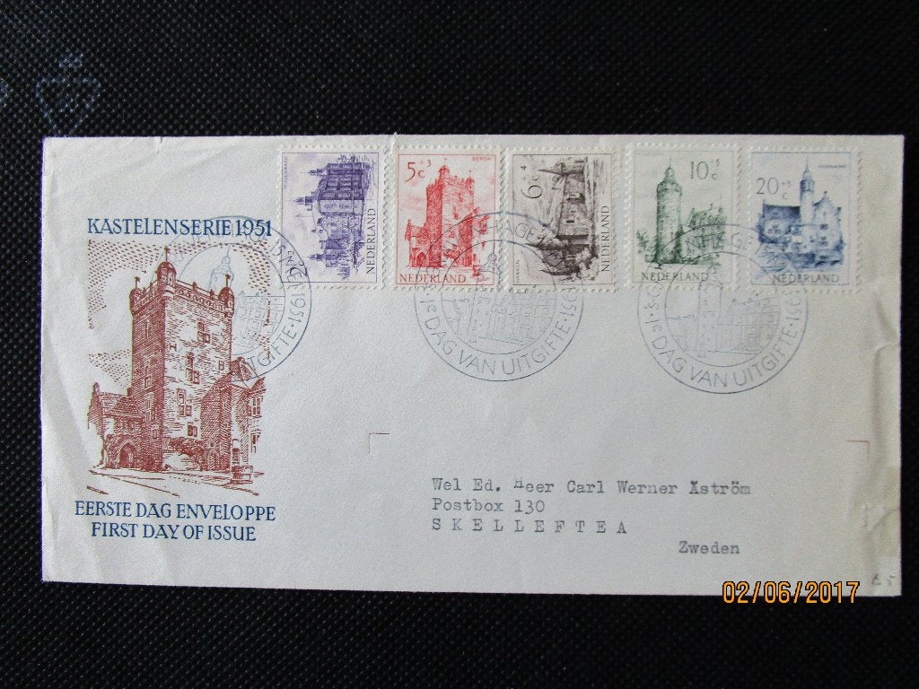 nederland fdc e 5   1x open klep  45,-e, Verzenden, Nederland