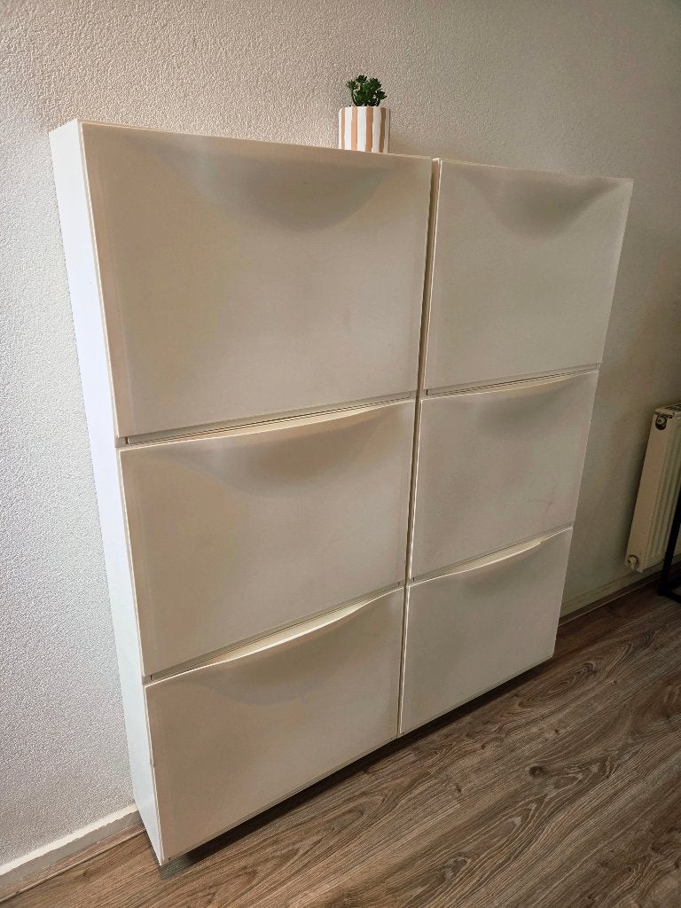 6x IKEA Trones schoenenkast / opberger - Wit, Huis en Inrichting, Kasten | Schoenenkasten, Ophalen, Gebruikt, Modern