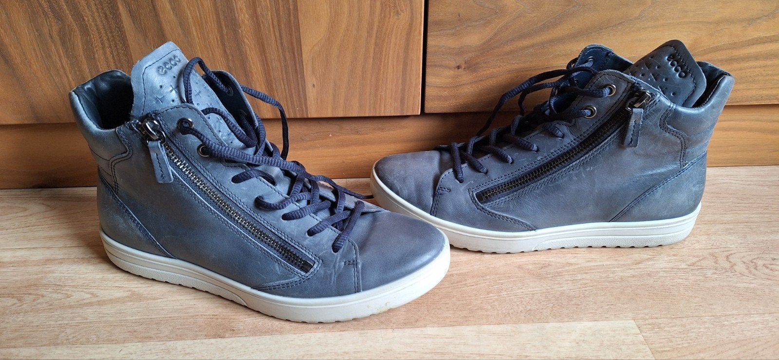 ecco maat 39 leer  blauw, Ophalen of Verzenden, Zo goed als nieuw, Blauw, Sneakers of Gympen