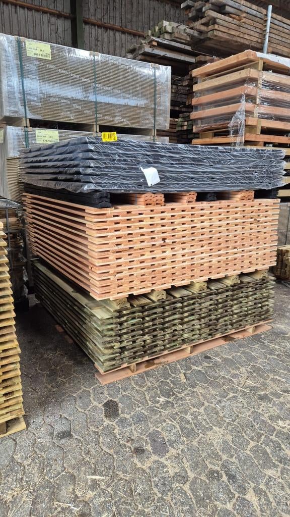 60 stuks grenen geimpregneerde schermen, 1 tot 2 meter, Minder dan 3 meter, Nieuw, Ophalen of Verzenden
