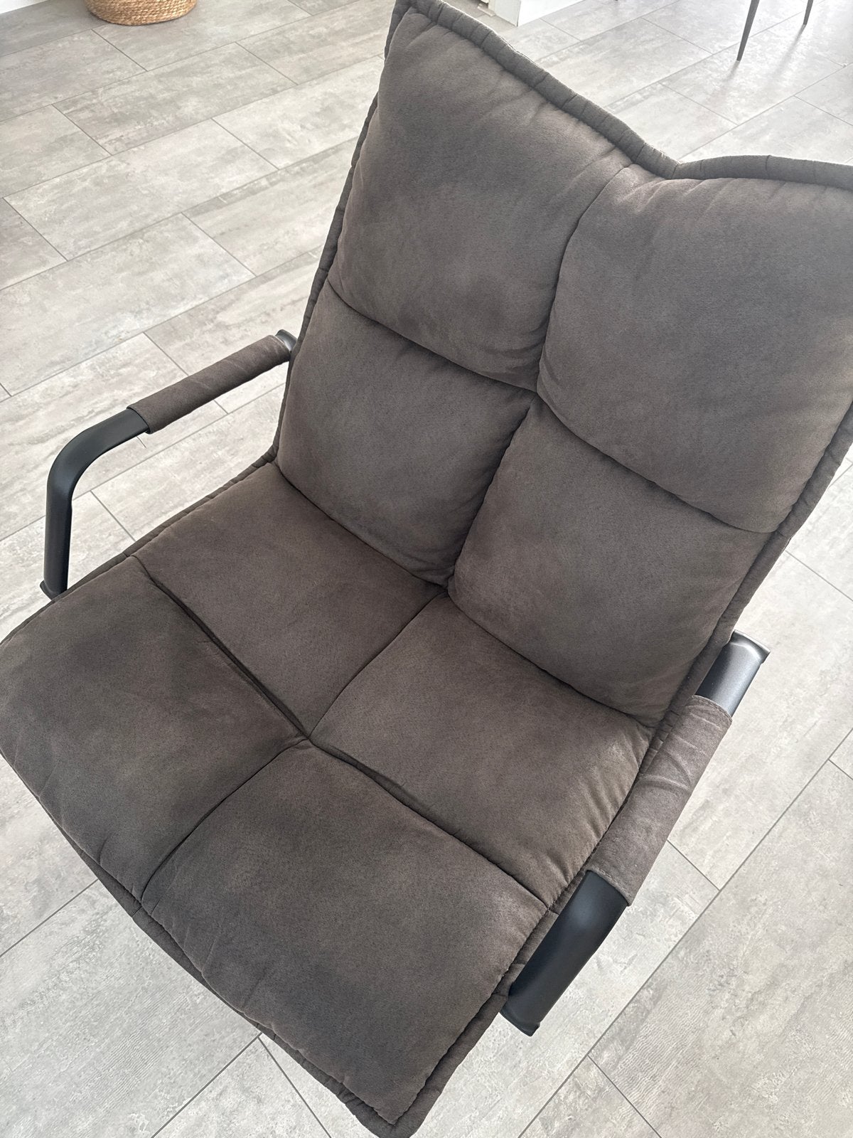 Draaifauteuil Mitchell - antraciet van Zitmaxx, Ophalen, Gebruikt, Eén, Stof