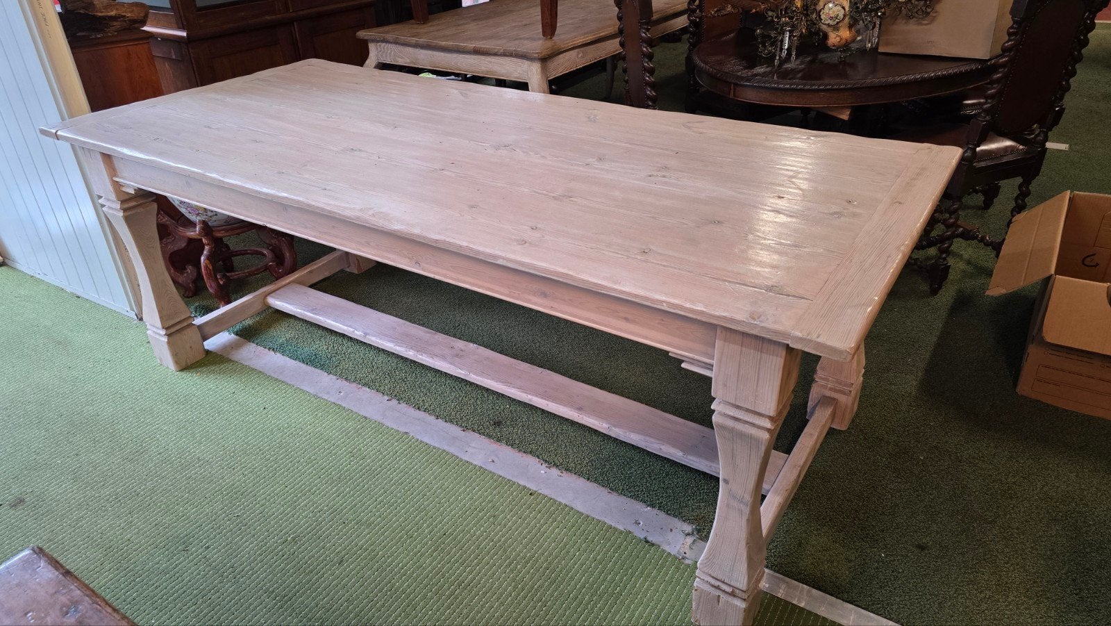 zeer grote Franse grenen houten kloostertafel, Ophalen