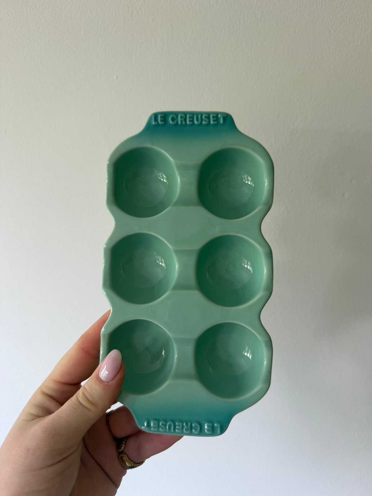 Le creuset egg tray 6pcs cool mint nieuw, Nieuw, Overige materialen, Le Creuset, Ophalen