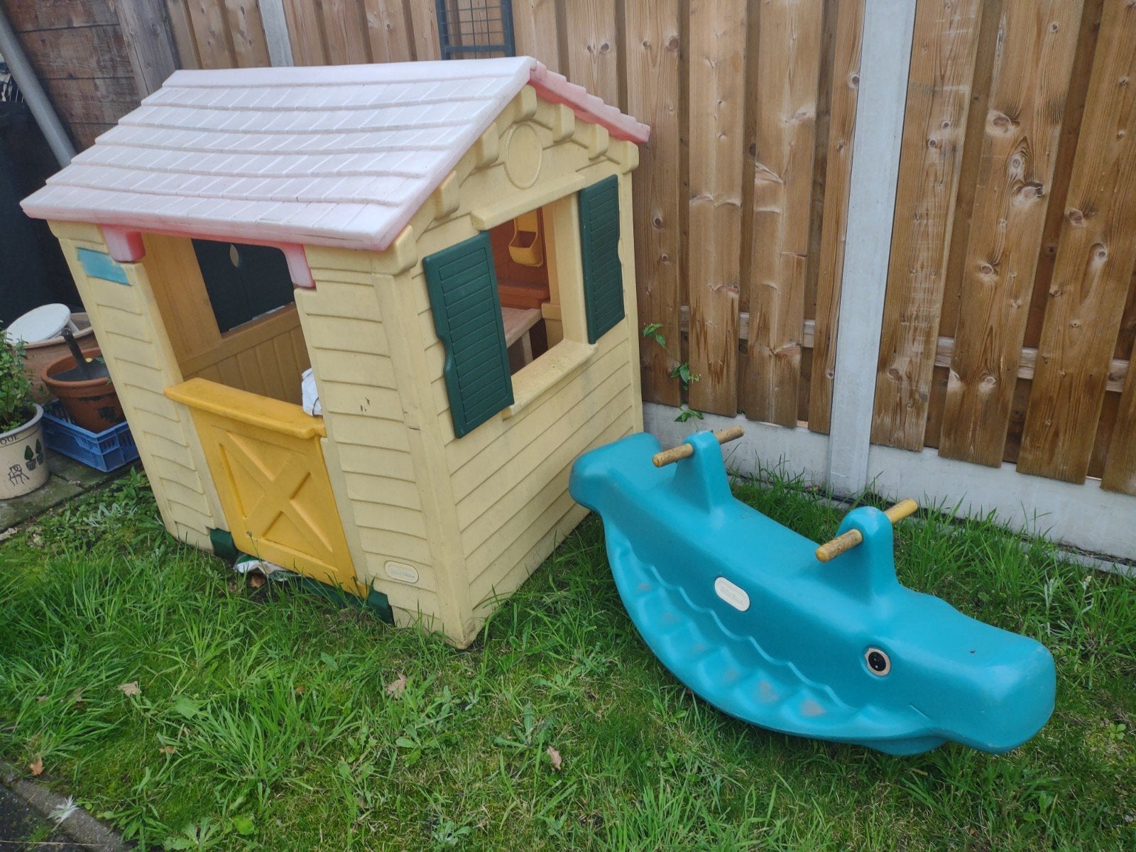 Speelhuisje met wipkip, Ophalen, Gebruikt, Kunststof
