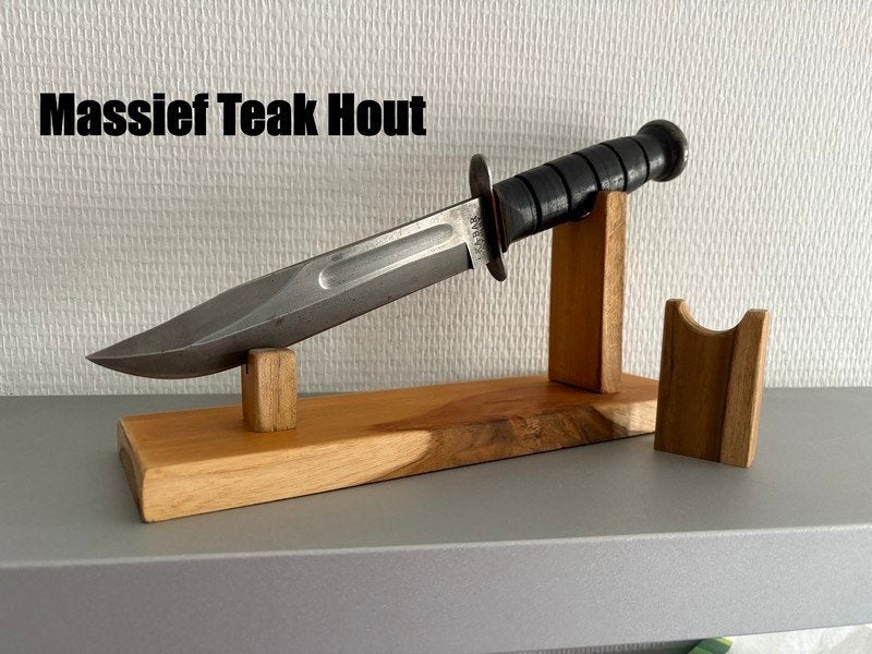 massief edel houten messenstandaard mes knife zakmes messen, Ophalen of Verzenden, Overige soorten, Nederland, Mes of Dolk