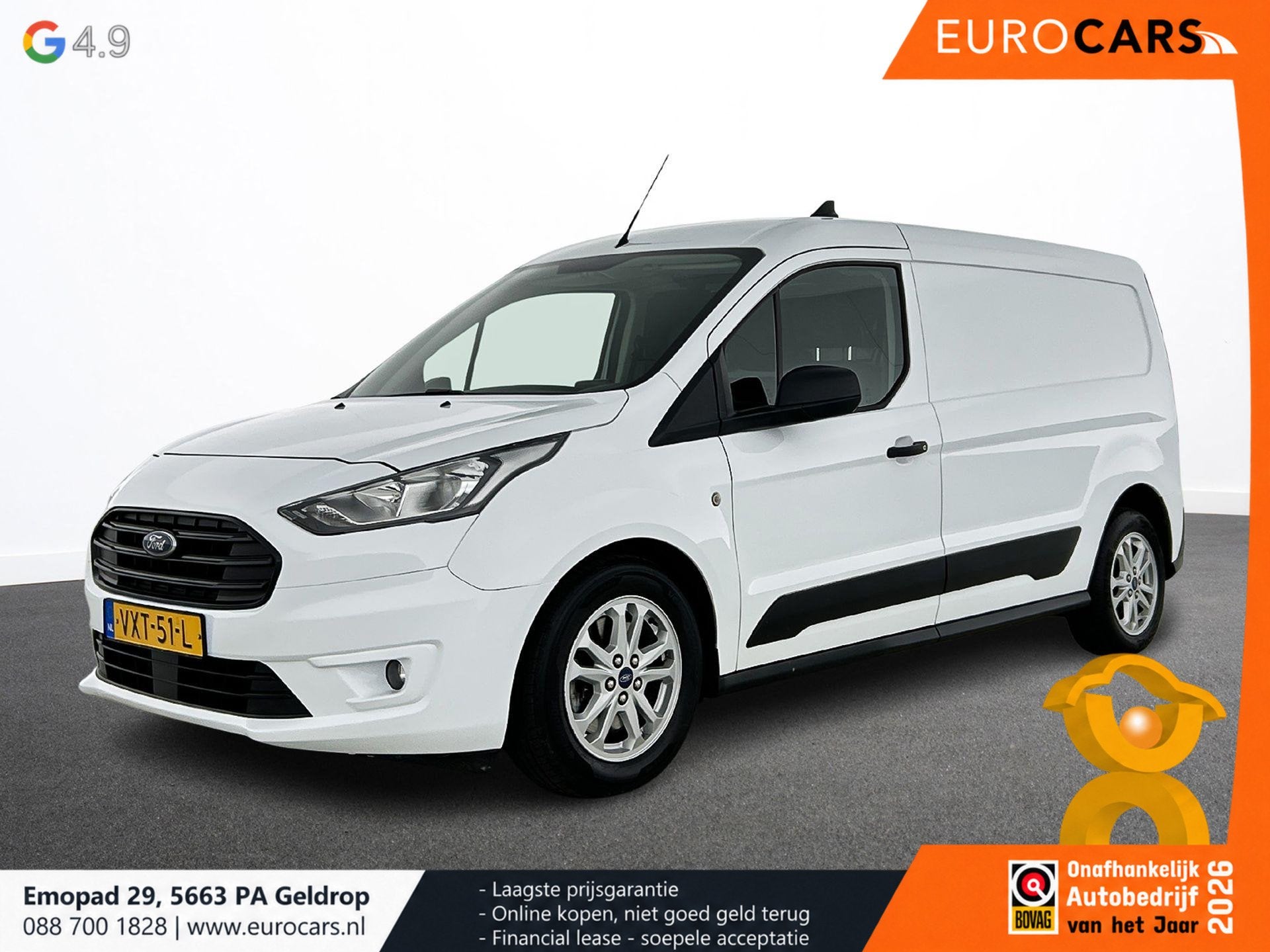 Ford Transit Connect 1.5 EcoBlue Automaat L2 Trend Navigatie, 1390 kg, Stof, Gebruikt, 4 cilinders