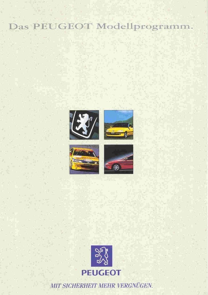 Peugeot Modellprogramm (sept. 1997), Ophalen of Verzenden, Nieuw, Peugeot