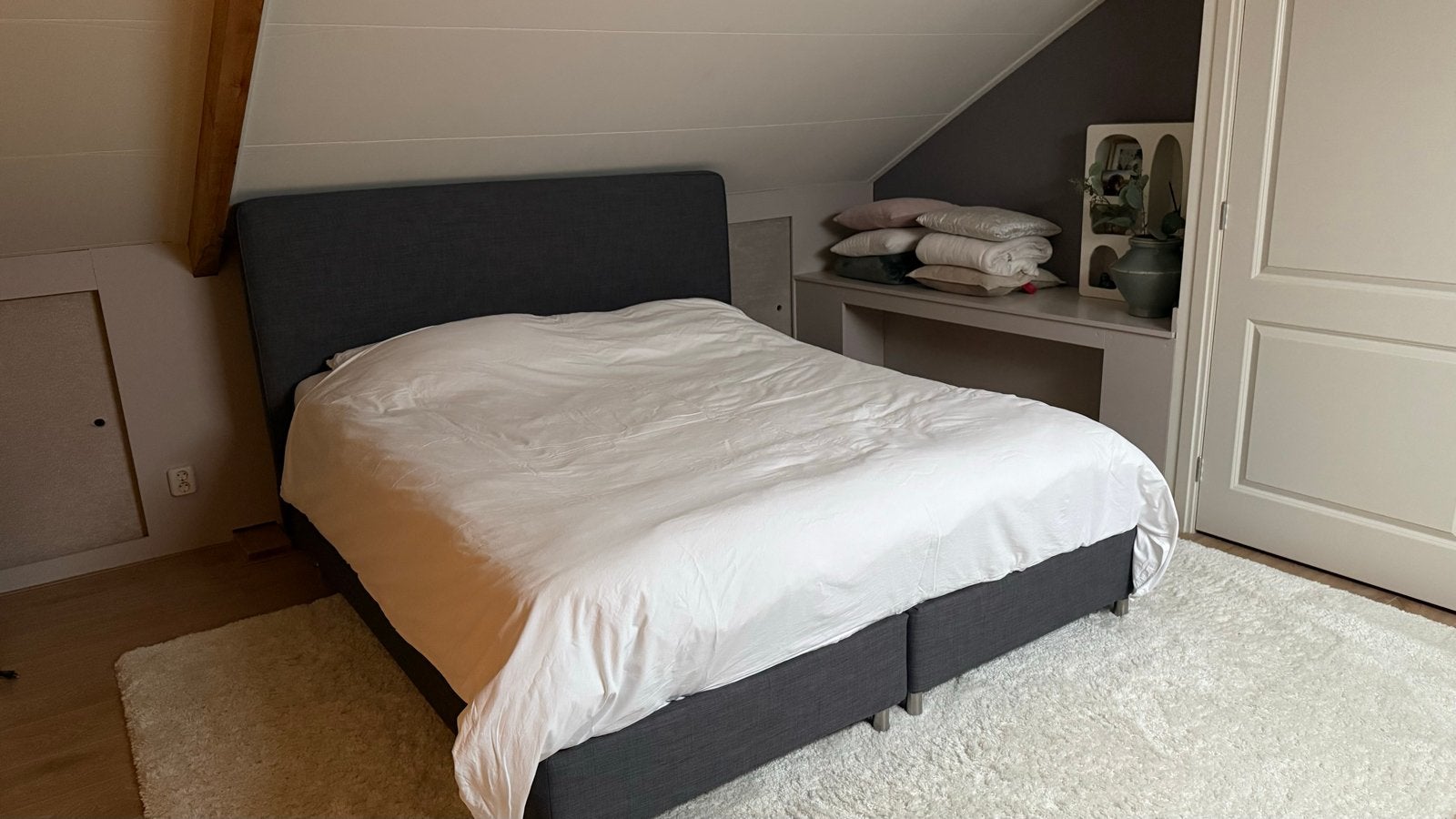 IKEA Boxspring 180x200 cm met hoofdeinde en matras, Ophalen, Gebruikt, Tweepersoons, 180 cm