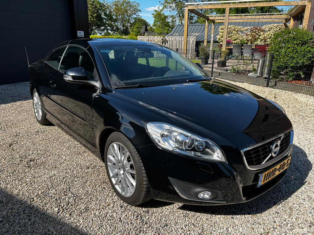 Volvo C70 T5 230PK Inscription 190dkm Leder Navi PDC   •, Auto's, C70, Zwart, Cabriolet, 4 stoelen