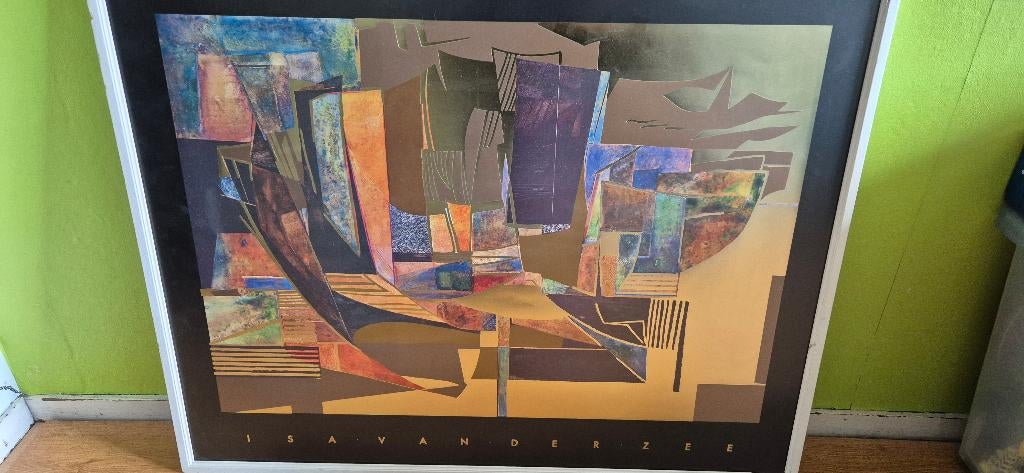 Isa van der zee kunstwerk, Antiek en Kunst, Kunst | Schilderijen | Abstract, Ophalen