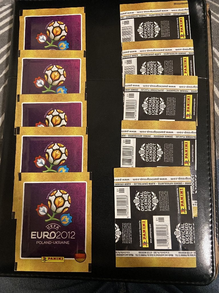 10 Zakjes Panini EK 2012 (Duitse versie), Ophalen of Verzenden, Zo goed als nieuw, Buitenlandse clubs, Poster, Plaatje of Sticker