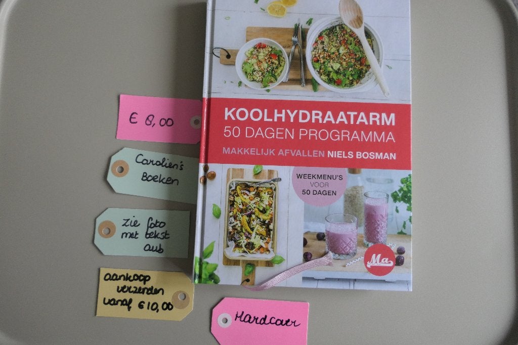 Koolhydraatarm 50 dagen Programma. Makkelijk afvallen., Ophalen of Verzenden, Gelezen, Dieet en Voeding, Niels Bosman