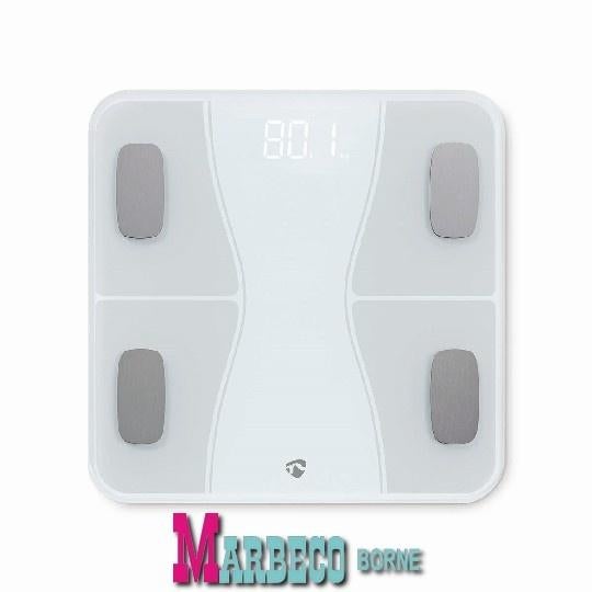 Personenweegschaal, Weegschaal, Bluetooth, Max.180, Nedis SmartLife, 1 tot 500 gram, Nieuw, 100 kg of meer