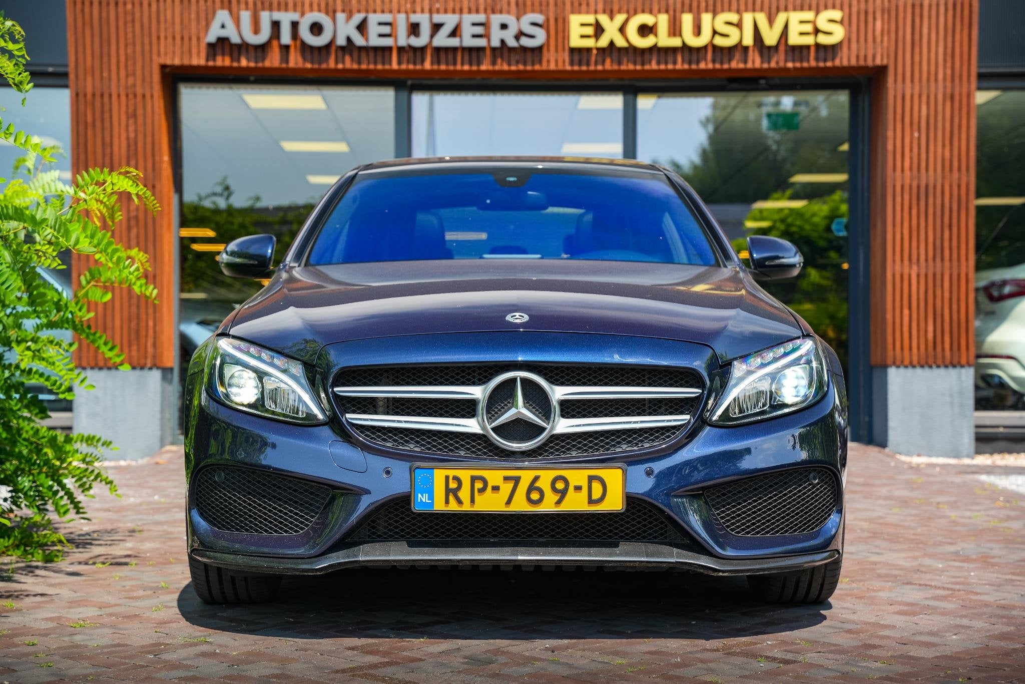 Mercedes-Benz C-klasse 180 Business Solution AMG Panoramadak, Automaat, Blauw, Bedrijf, Automatische klimaatregeling