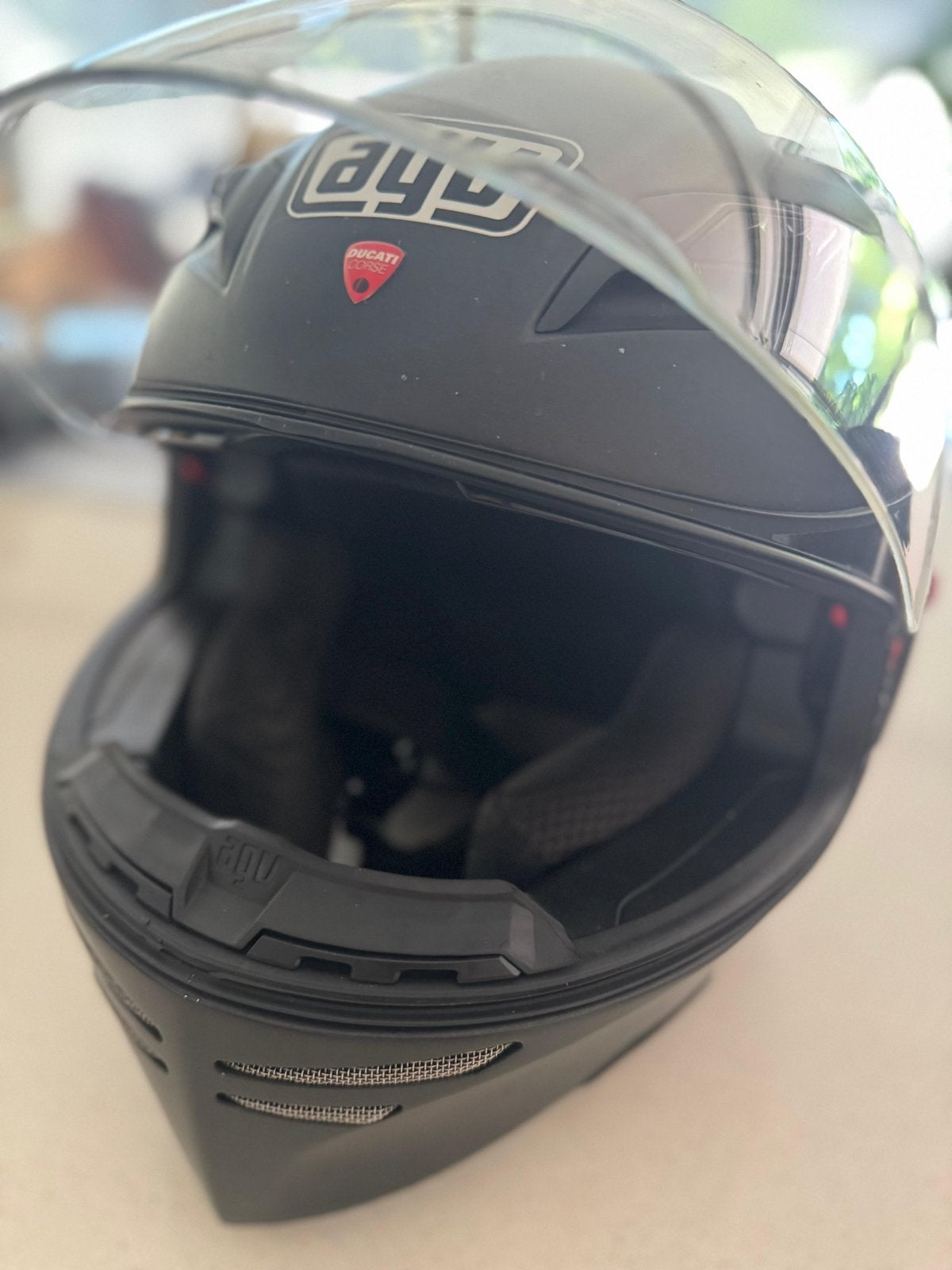 AGV Skyline helm - Zwart met Ducati logo (S, 55-56), Motoren, M, Heren, Ophalen of Verzenden, Tweedehands