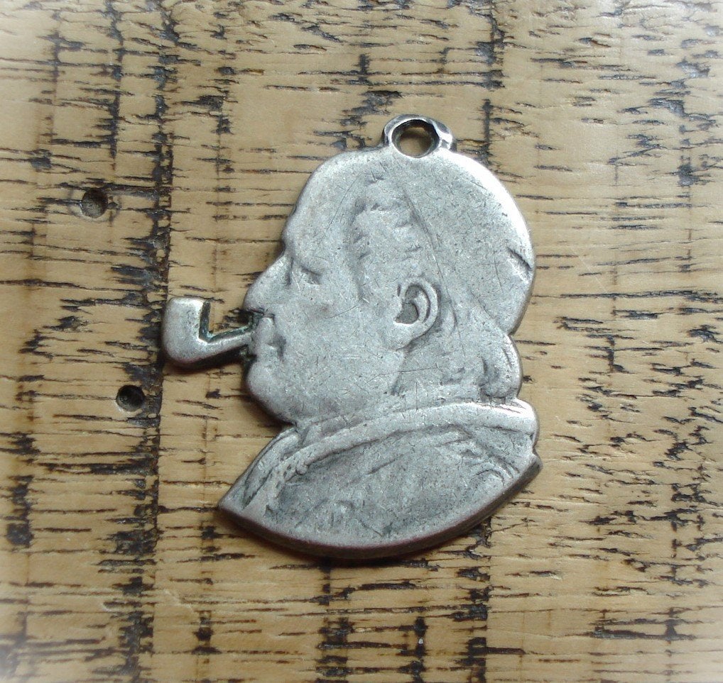 Vaticaan bewerkte munt / hanger 19e eeuw (satirisch, zilver), Ophalen of Verzenden, Zilver
